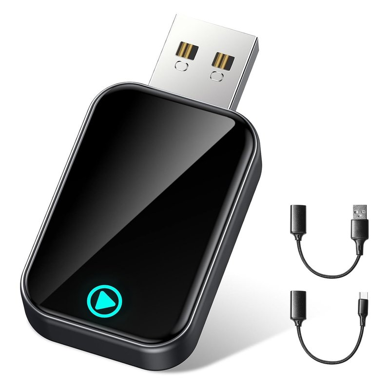 Alltotive S2 Mini Wireless CarPlay Adapter for iPhone - Convert Wired to Wireless CarPlay, Plug and Play, Supports USB and Type-C, Compatible with iPhone iOS 10+ & 2016+ Cars (Black)