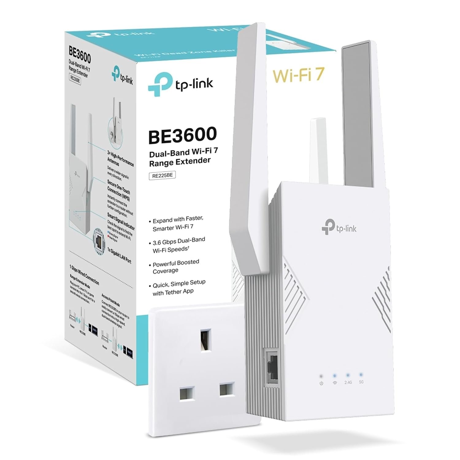 TP-Link RE225BE BE3600 WiFi 7 WiFi Extender Booster WiFi Booster
