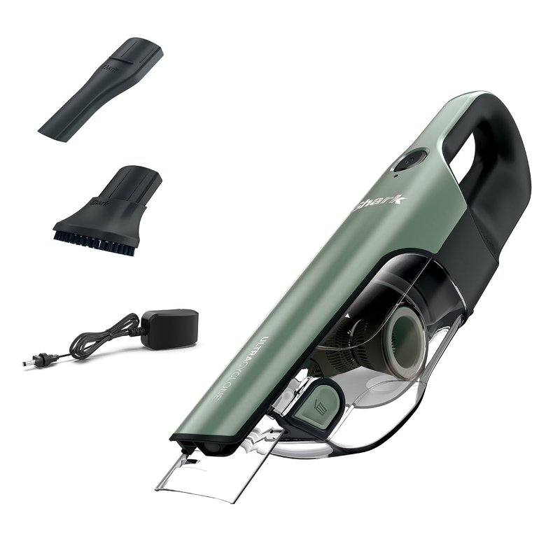 Shark Handheld Cordless Vacuum Cleaner with Crevice Tool and Scrubbing Brush, 65W, 0.45 liters, 10 Minute Run-Time, Washable Filter, Teal, CH901UK