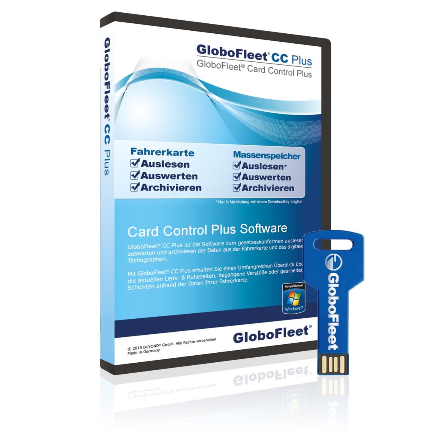 GloboFleet GF-CC-PLUS GloboFleet Card Control Plus Software- - Software to read, analyze and archive the driver card with violation analysis
