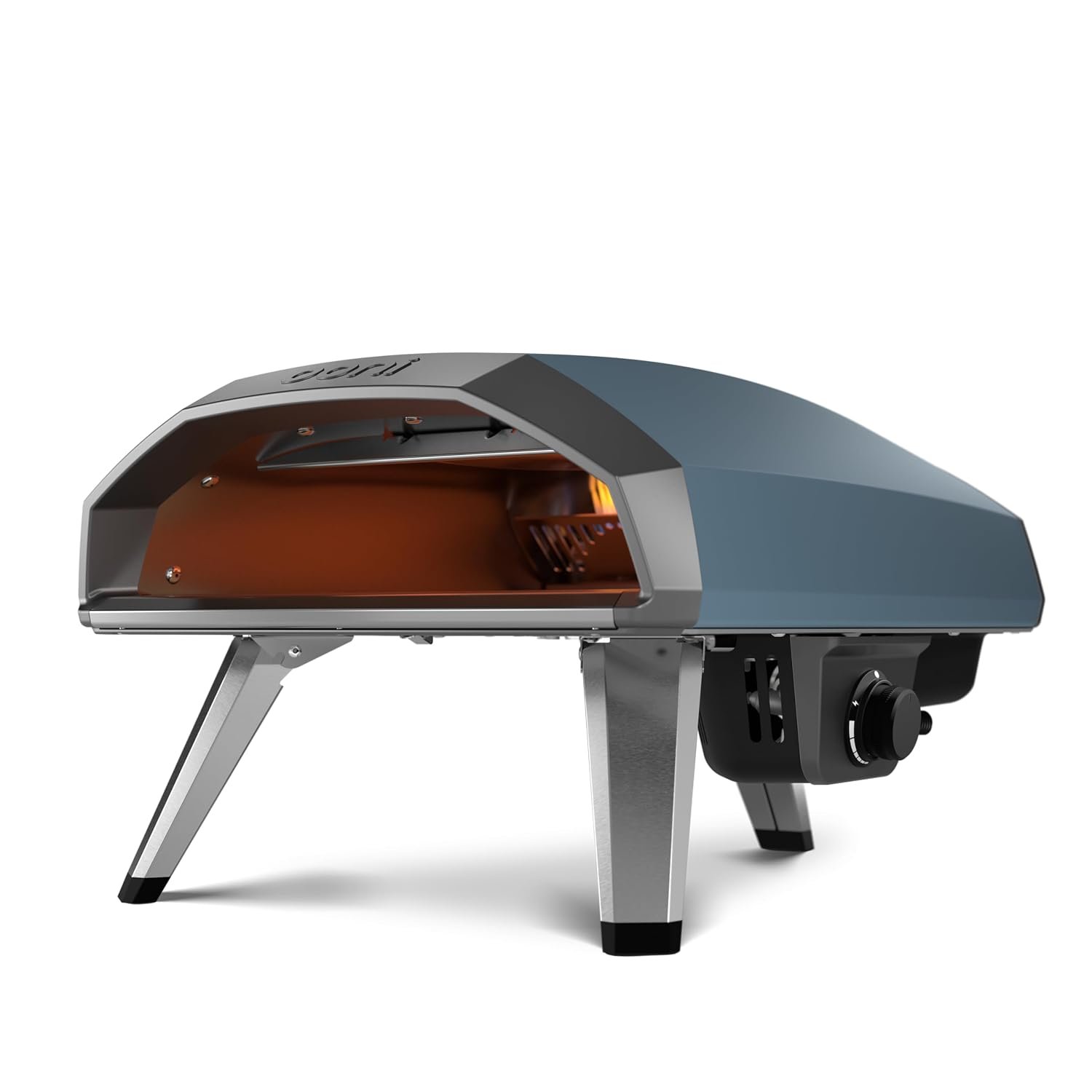 Ooni Koda 2 Gas Pizza Oven – 14" Gas Powered Outdoor Oven with 37 mBar Regulator and Gas Hose, Gas powered Portable Pizza Oven - Slate Blue