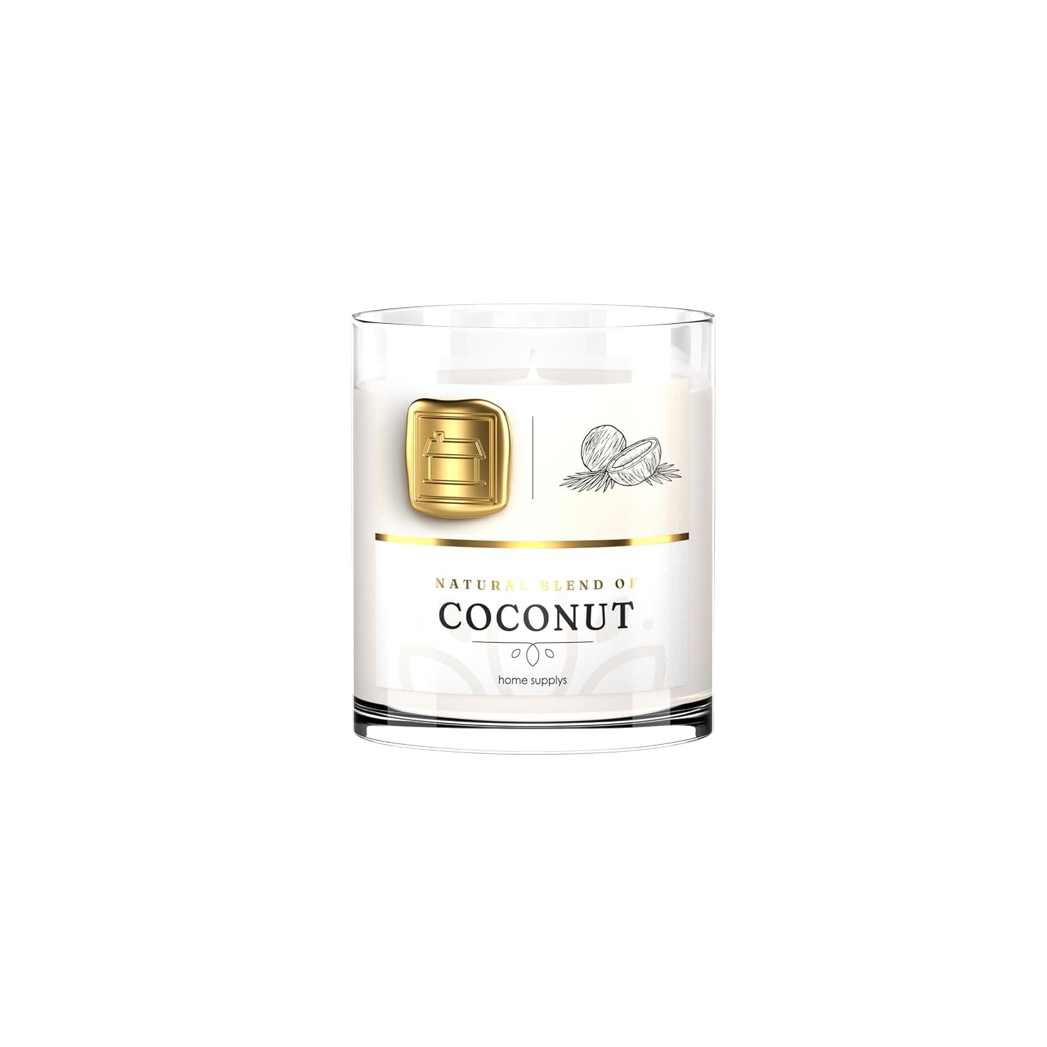 Large Coconut Candle - Candle Gift for Women & Men with Lid - (280g/60hr) Long Burn Time with Coconut, Lime, Mango & Pineapple - Organic & Vegan Scented - Relaxation, Aromatherapy & Wellness