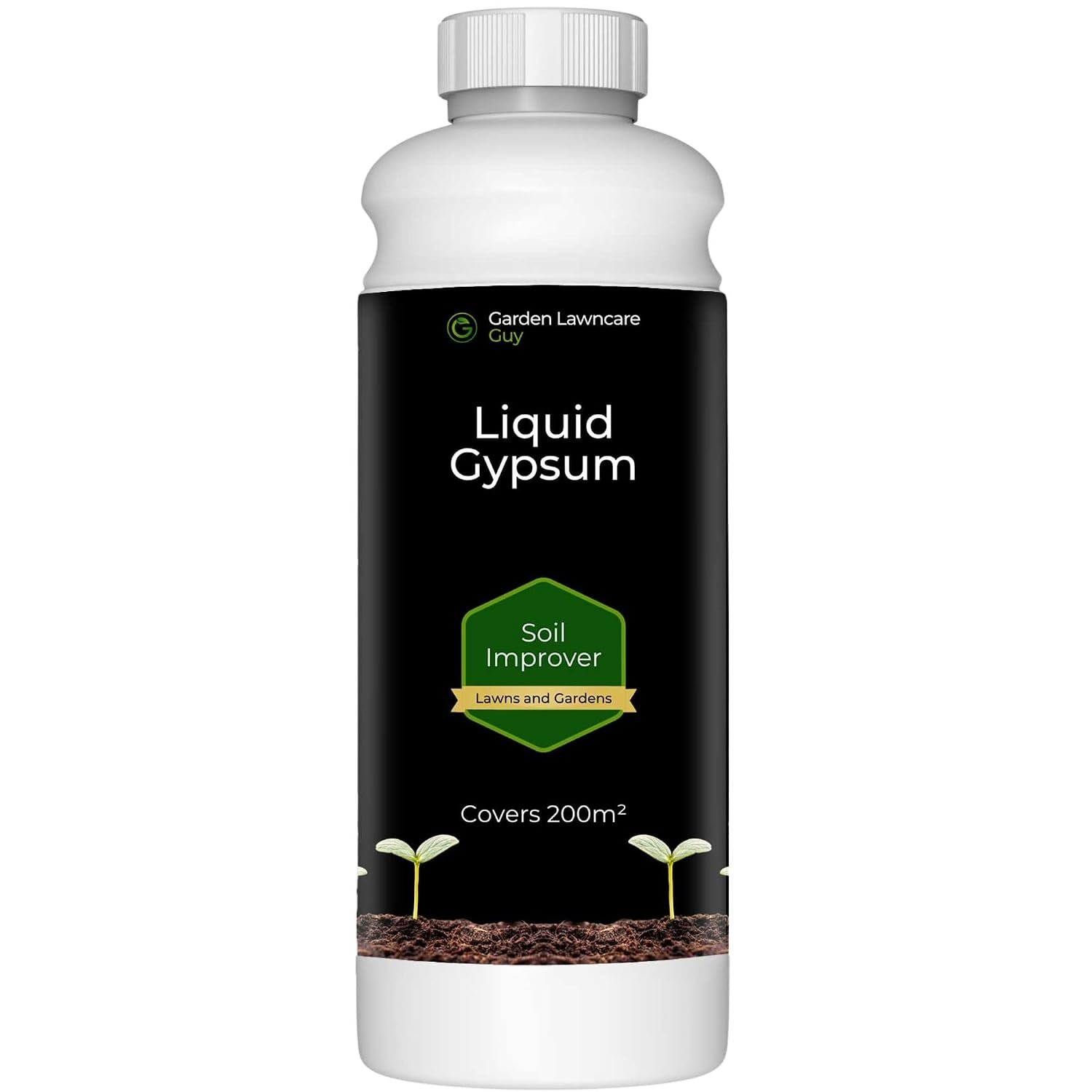 Liquid Gypsum Soil Conditioner for Clay Soils, Compacted Lawns & Waterlogged Gardens – Easy Mix & Apply – 1 Litre Covers 200m² - Garden Lawncare Guy