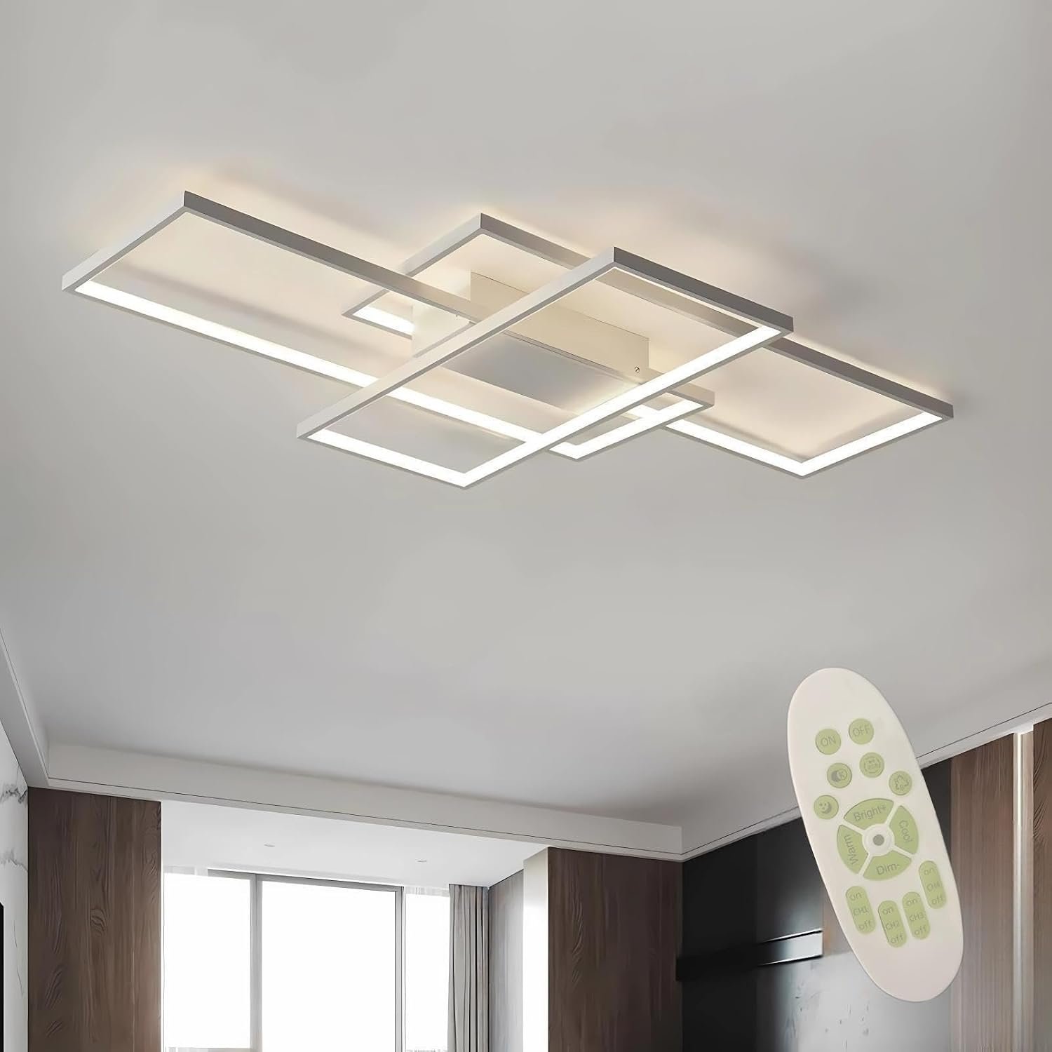 Diossad LED Dimmable Ceiling Light Modern LED Ceiling Lamp,Ceiling Lights 2700K-6500K Flush Mount Chandelier Fixture for Bedroom Living Room Kitchen Hallway Office