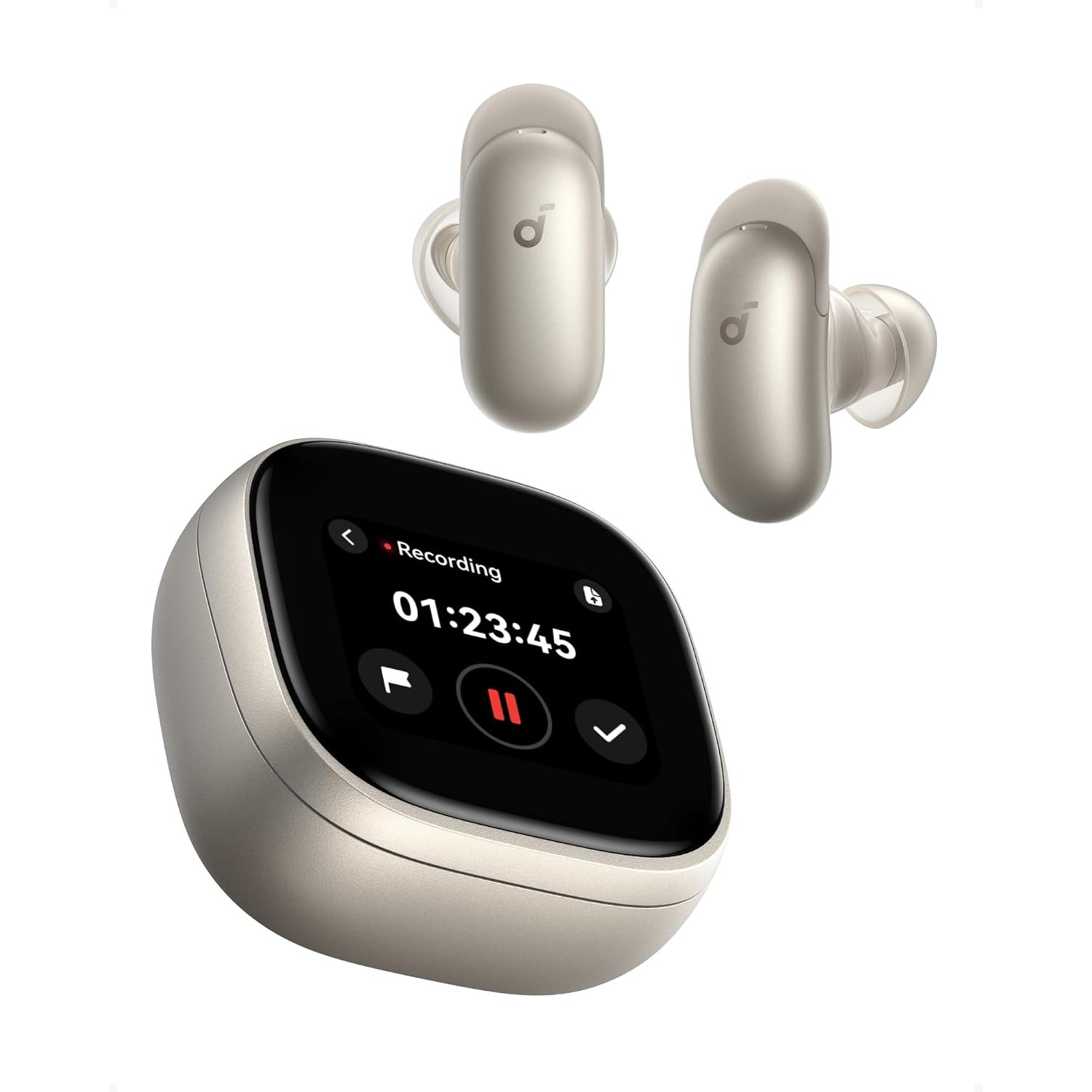 2026 New Anker soundcore Liberty 5 Pro Max Wireless Earbuds, AI Note-Taker (120 Free Mins/Mo, Membership for More) for In-Person Meetings, Active Noise Cancelling, Whisper-Clear Calls, 1.78"Smart Case