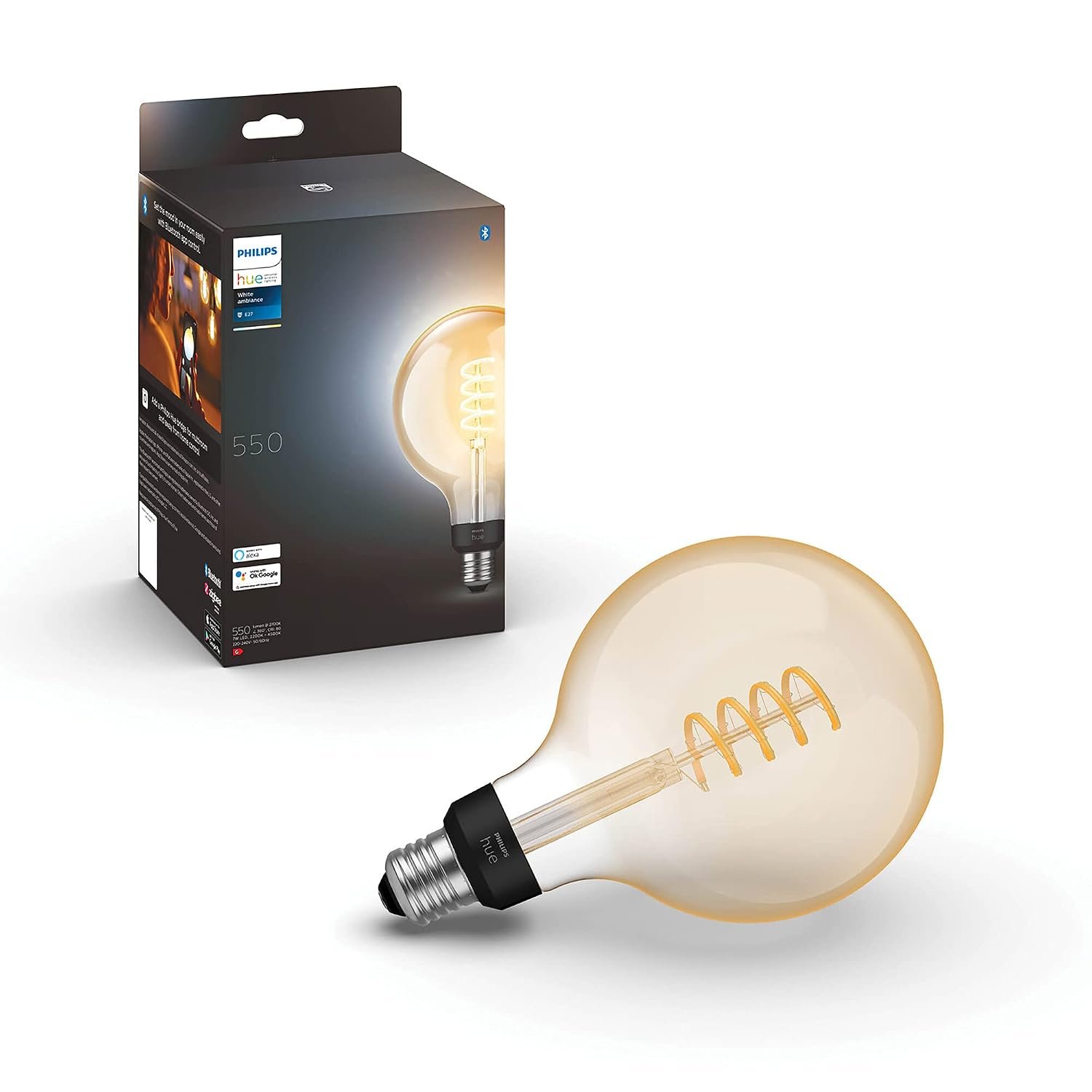 Philips Hue White Ambiance Filament G125 Giant G… view 1