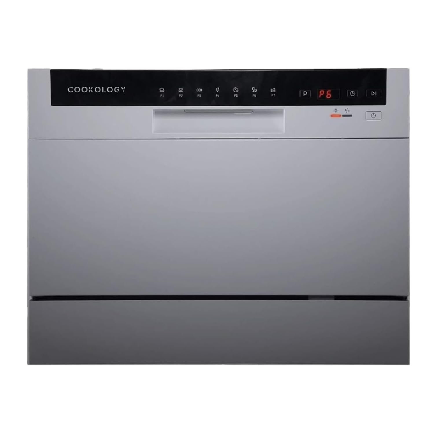 Cookology 6.5L Mini Countertop Dishwasher - 6 Place Settings - Silver