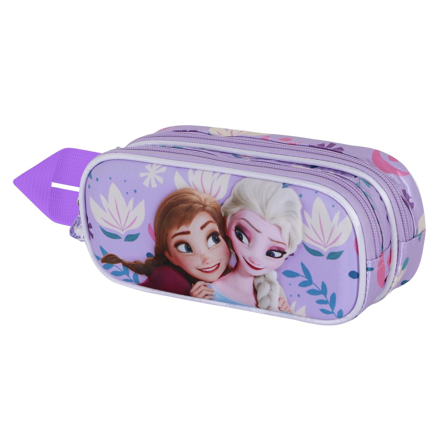 Disney Frozen 2 Beauty-3D Double Pencil Case, Lilac, 22 x 10 cm