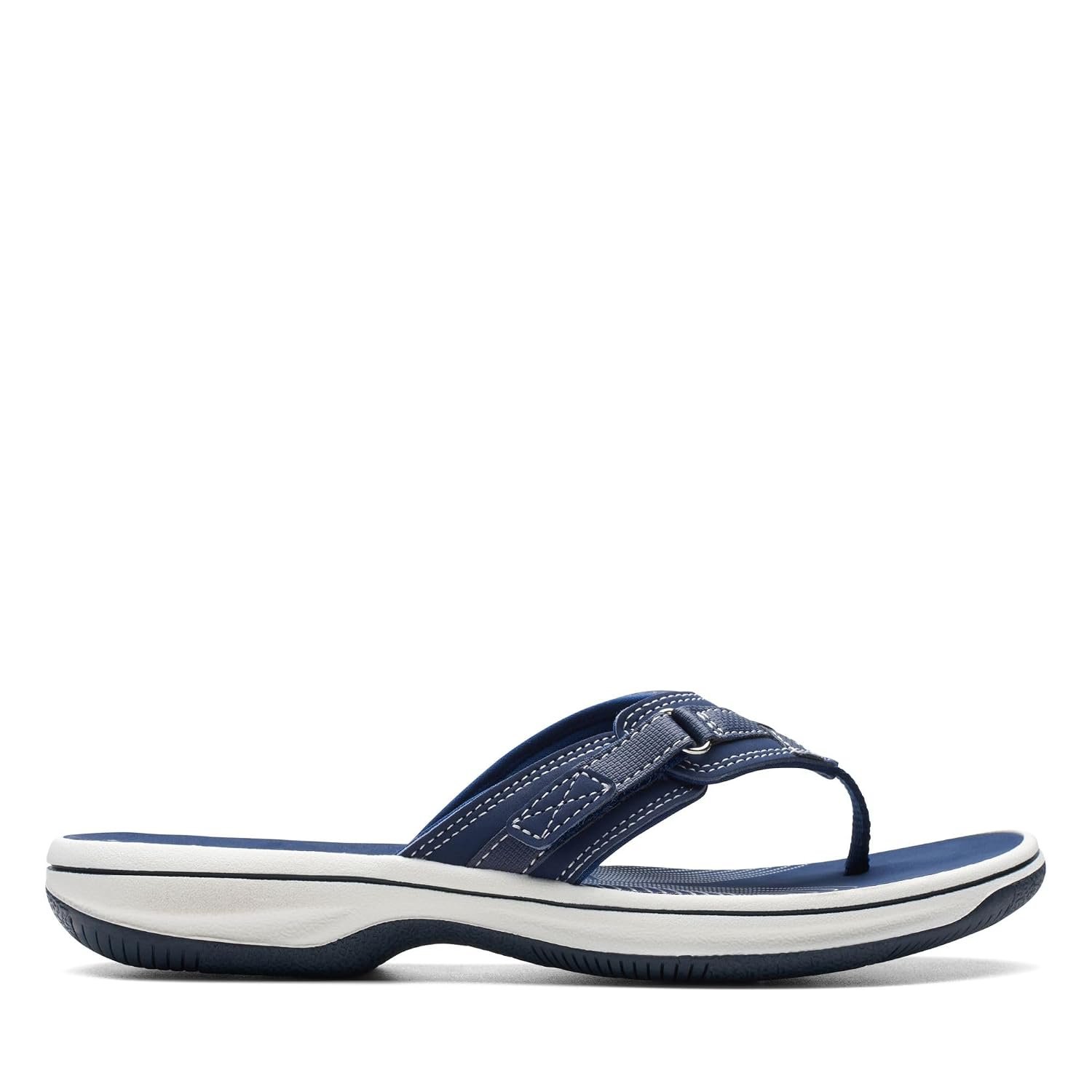 Clarks Brinkley Sea Synthetic Sandals In Navy Standard Fit Size 3
