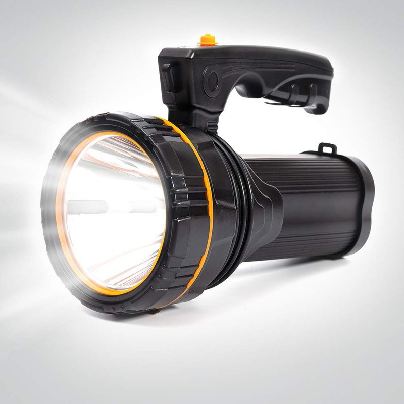 MAYTHANK Super Bright Powerful LED Torch Rechargeable,Long Range 800YD, Big 4 Batteries 10000mah, Heavy Duty Handheld Spotlight Flashlight High Power Waterproof, for Home Outdoor