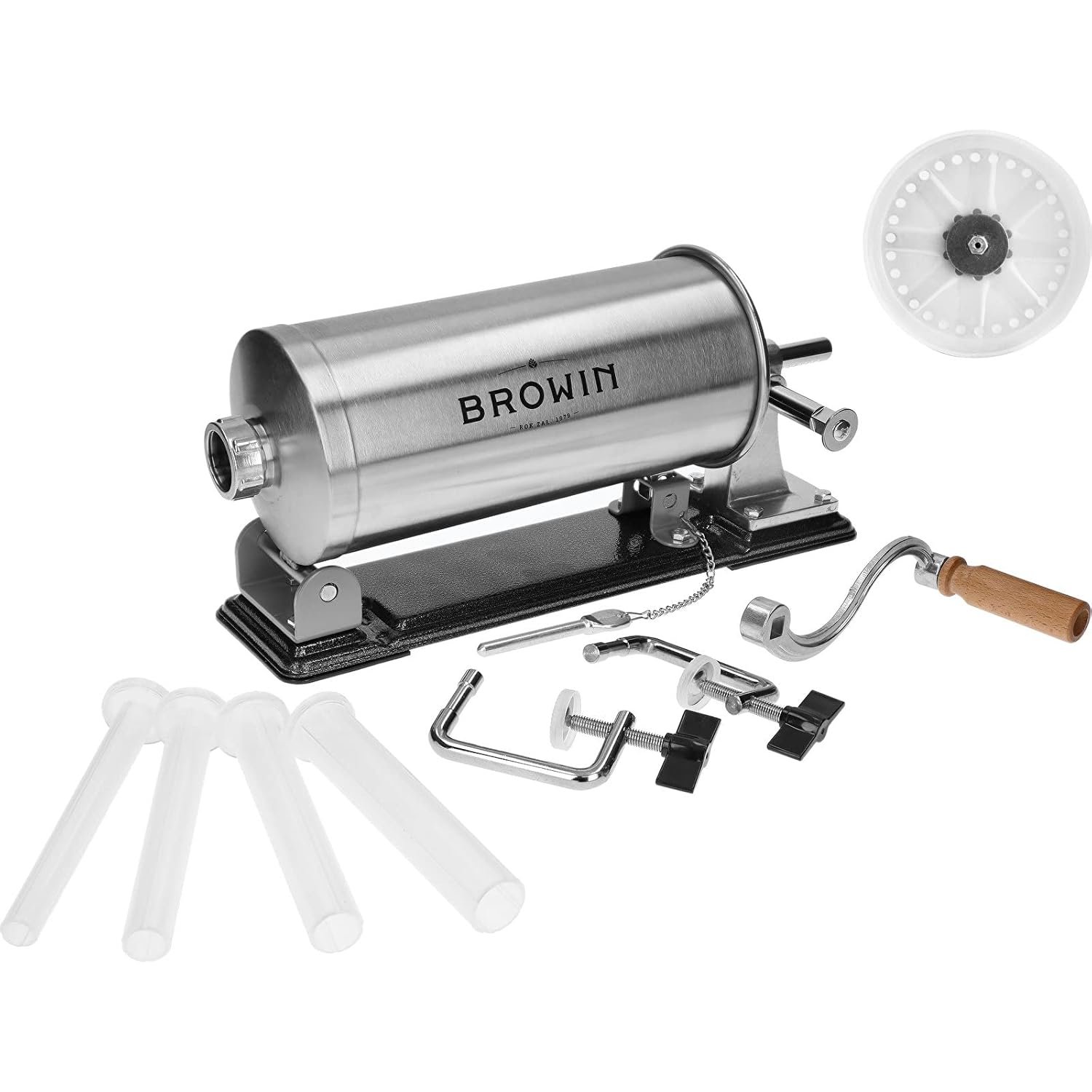 Browin 311003 Horizontal Sausage Stuffer Machine 3 kg Stell Manual Sausage Filler