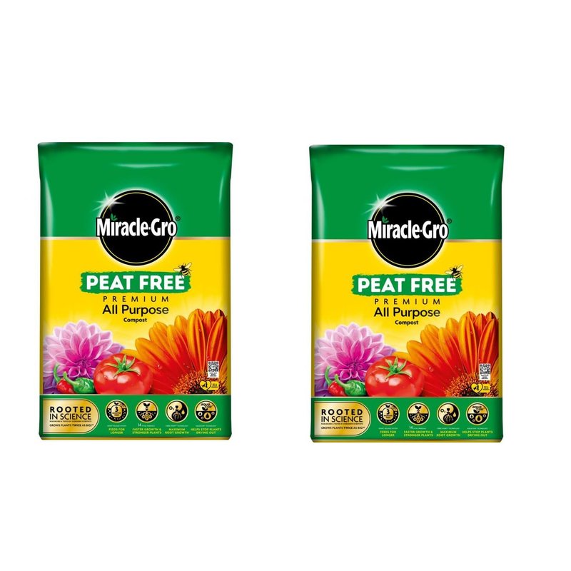 Miracle-Gro All Purpose Enriched Compost 40L x 2 Bags
