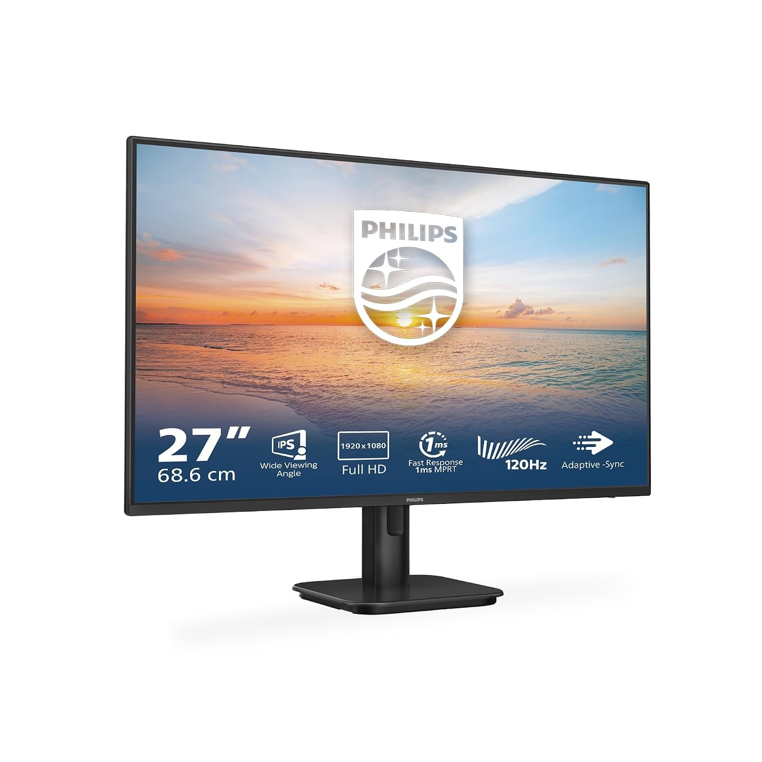 PHILIPS 27E1N1100A 27 inch FHD Monitor 120Hz, IPS Panel, 4ms GtG, Adaptive Sync, Speakers, (1920x1080 HDMI 1x 1.4) Black