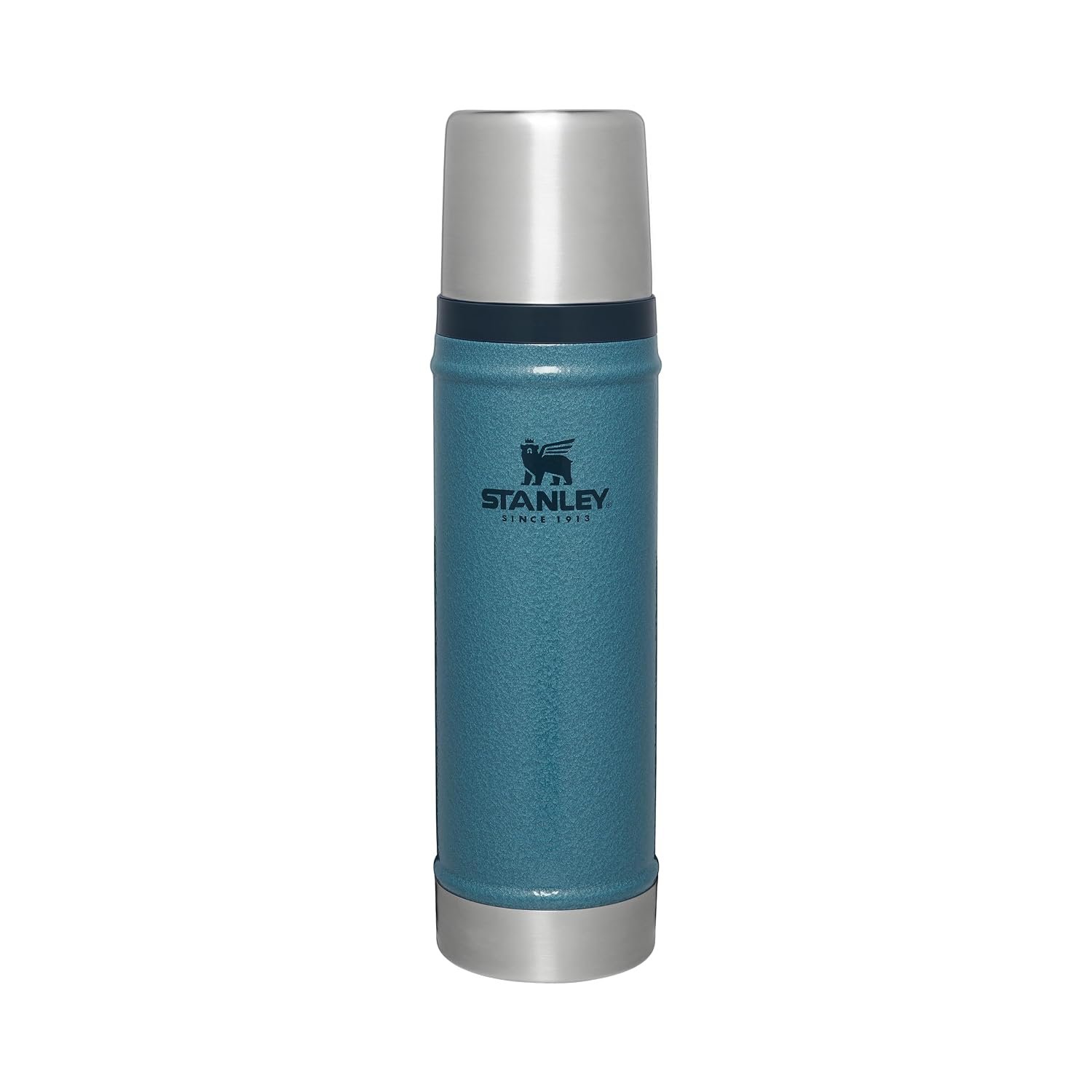 Stanley 1913 Classic Legendary Thermal Flask 0.59L - Keeps Hot Or Cold for 18 Hours - BPA-Free Insulated Bottle - Stainless Steel Coffee Flask - Leakproof - Dishwasher Safe - Hammertone Lake