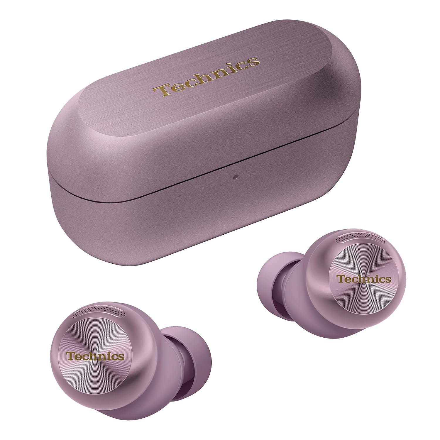 Technics EAH-AZ100 10mm True Wireless Earbuds with Magnetic Fluid Driver, Adaptive Noise Cancelling, Voice Focus AI, 3-Device Multipoint, Dolby Atmos, Qi, IPX4, Moonlight Lilac
