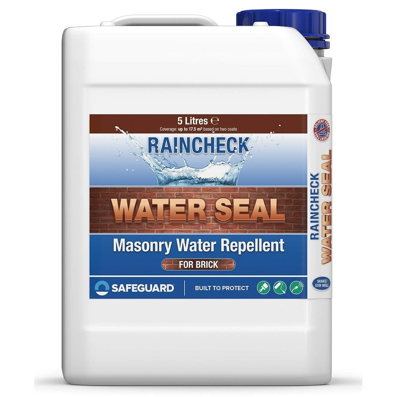 Raincheck Water Seal 5 Litre - Breathable, Clear Exterior Brick, Stone, Mortar & Concrete Sealer