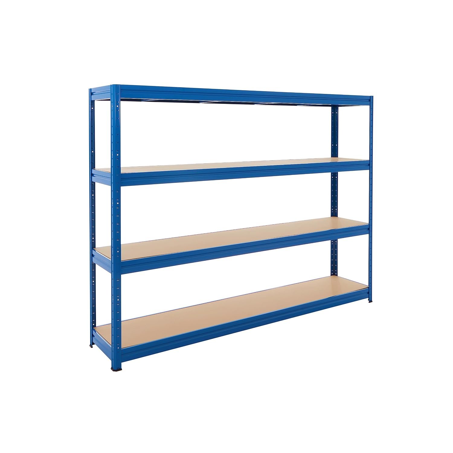 BiGDUG Heavy Duty Garage Shelving Unit - 450kg Per Shelf (1800kg Per Bay) - 177x240x45 cm - 4 Tier Storage Shelves - Blue - Shed Shelving