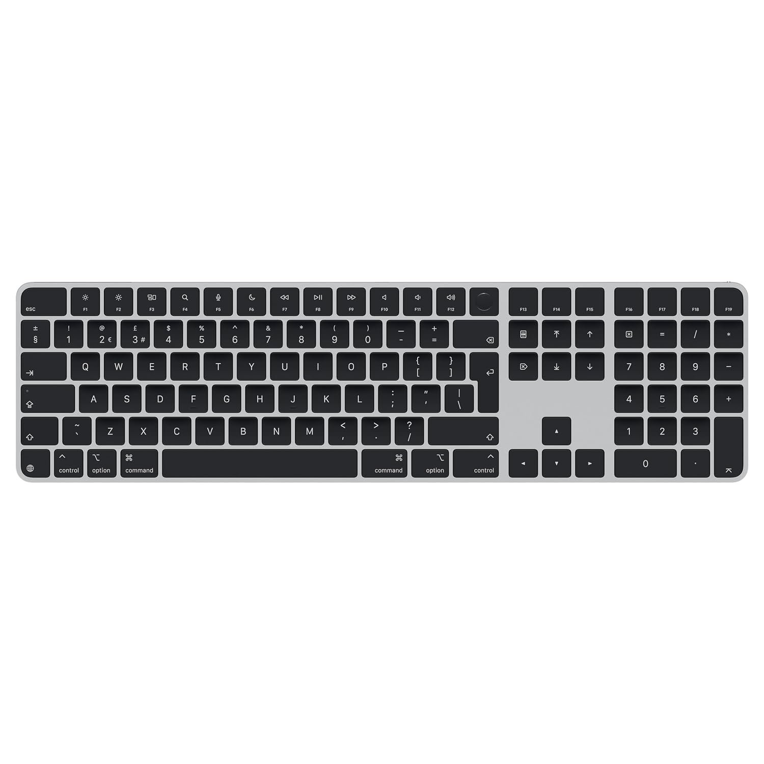 Apple Magic Keyboard with Touch ID and Numeric Keypad for Mac models with Apple silicon - British English - Black Keys 