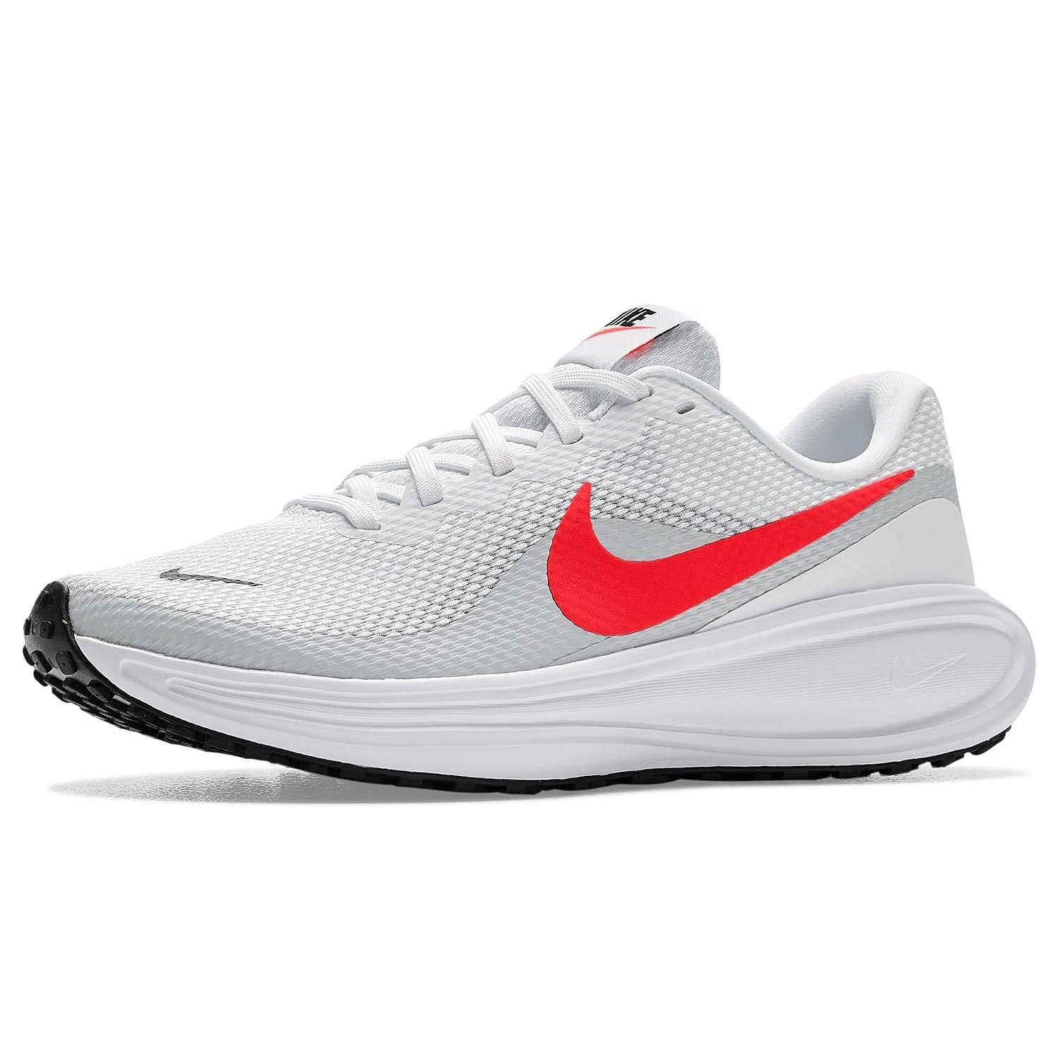 Nike Revolution 8 Road Running Shoes for Men (Extra Wide) Running Shoe, White/Bright Crimson-Pure Platinum-Black, 40.5 EU X-Wide