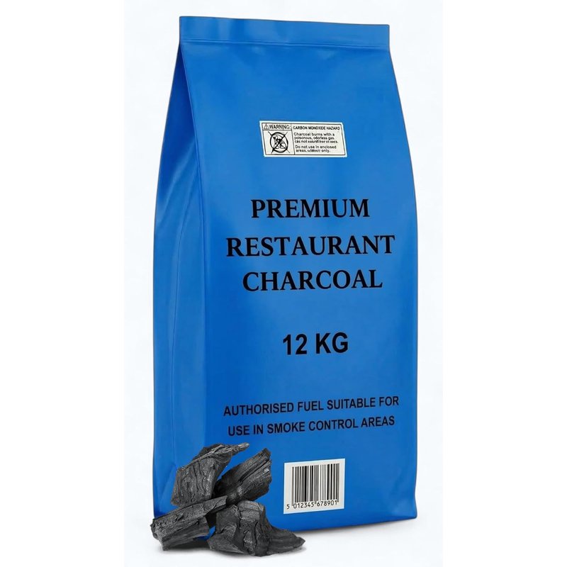 Log-Barn restaurant grade cooking lumpwood charcoal 12kg bag, perfect for charcoal BBQ's, large chunks for longer burning barbecues