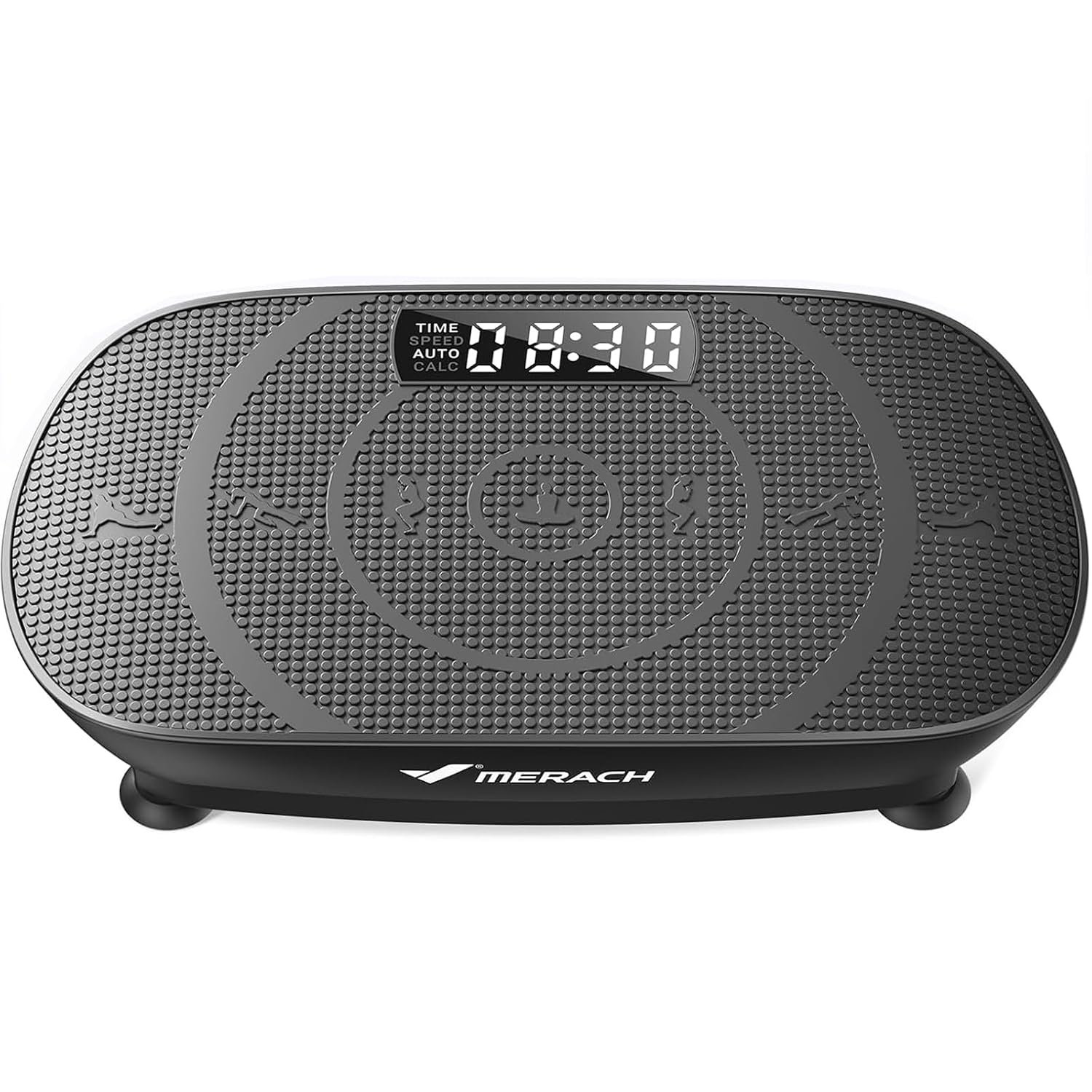 MERACH Vibration Plate, Whole Body Workout Powerful Quiet Vibration Plate Exercise Machine for Weight Loss and Shaping, Auto or Manual Speed Control, Built-in Bluetooth Speaker (Black)
