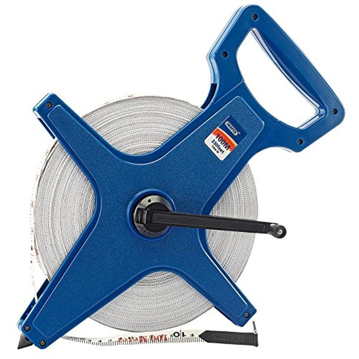 Draper 100m Surveyors Tape Measure Fibreglass | Measuring Tape with Soft Grip Winding Grab Handle | 51091