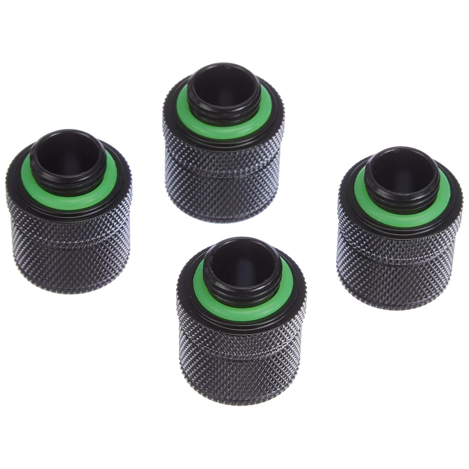 Corsair Hydro X Series, XF Compression 10/13 mm (3/8 Inch or 1/2 Inch) ID/OD Fittings Four Pack (G1/4 Inch BSPP Port Threads, Solid Brass Durability, Compatible with Additional Hydro X Adapters) Black