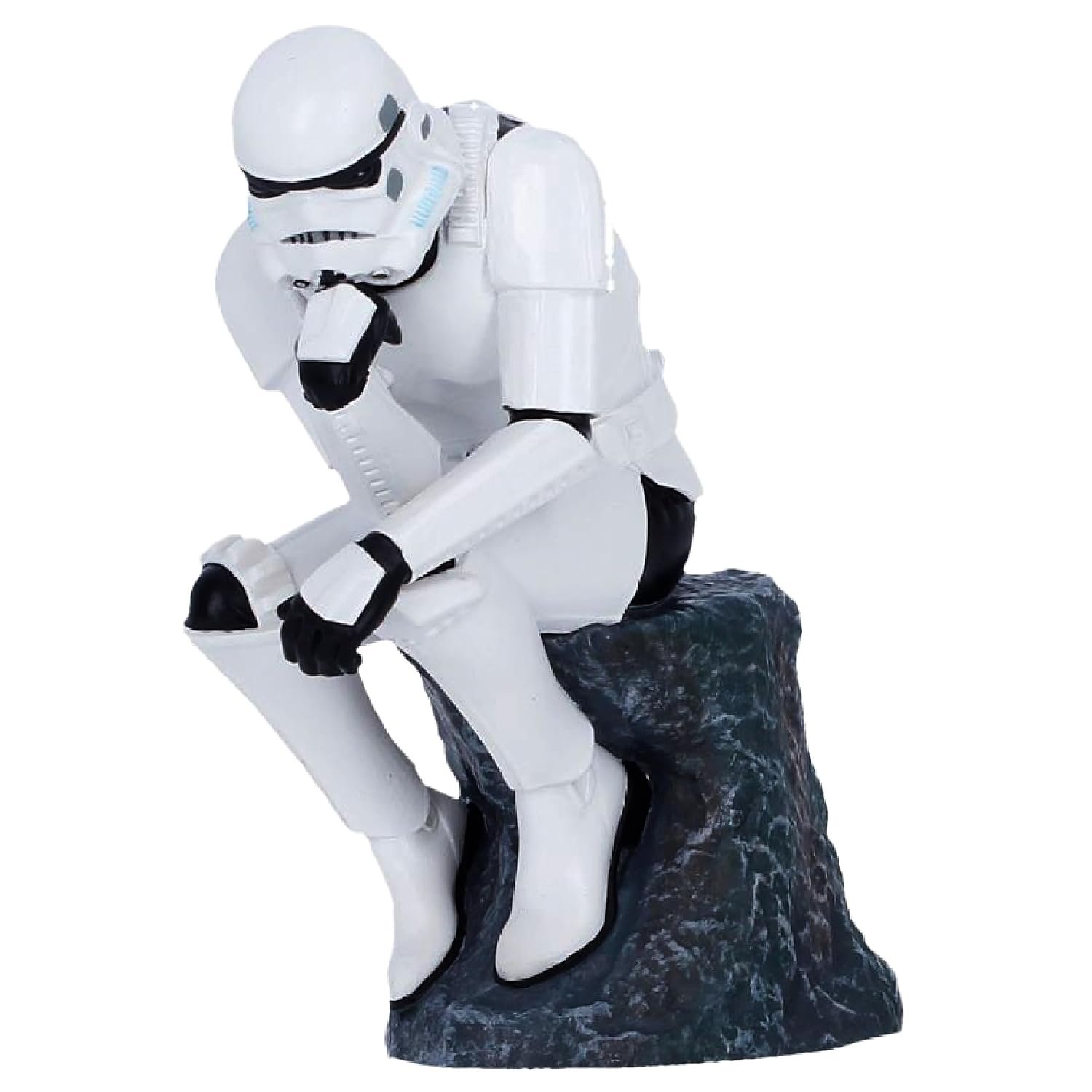 Nemesis Now Stormtrooper The Overthinker Figurine - Officially Licensed Hand Painted Resin Sci-Fi Collectible, Thinker Pose, 12cm