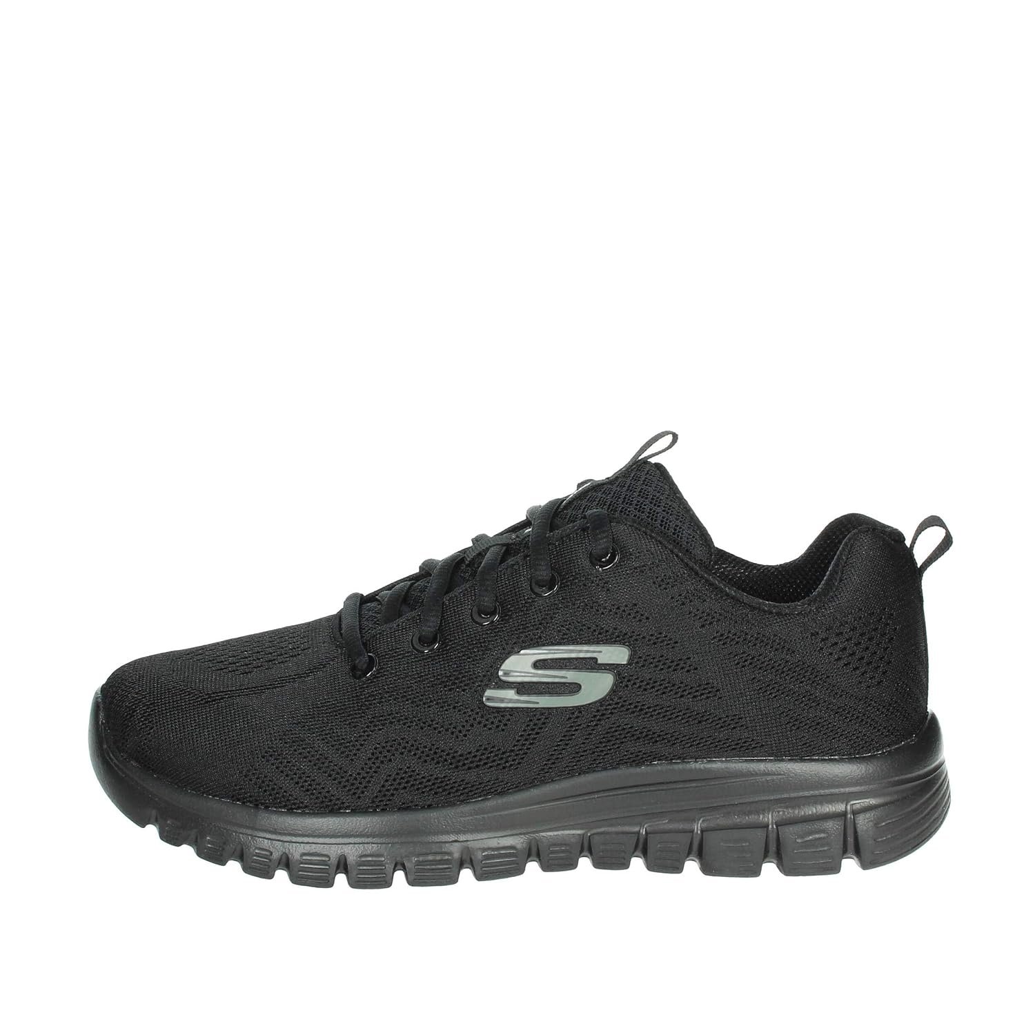 Skechers Women's Graceful Get Connected Trainers, Black Mesh / Trim, 6 UK Wide
