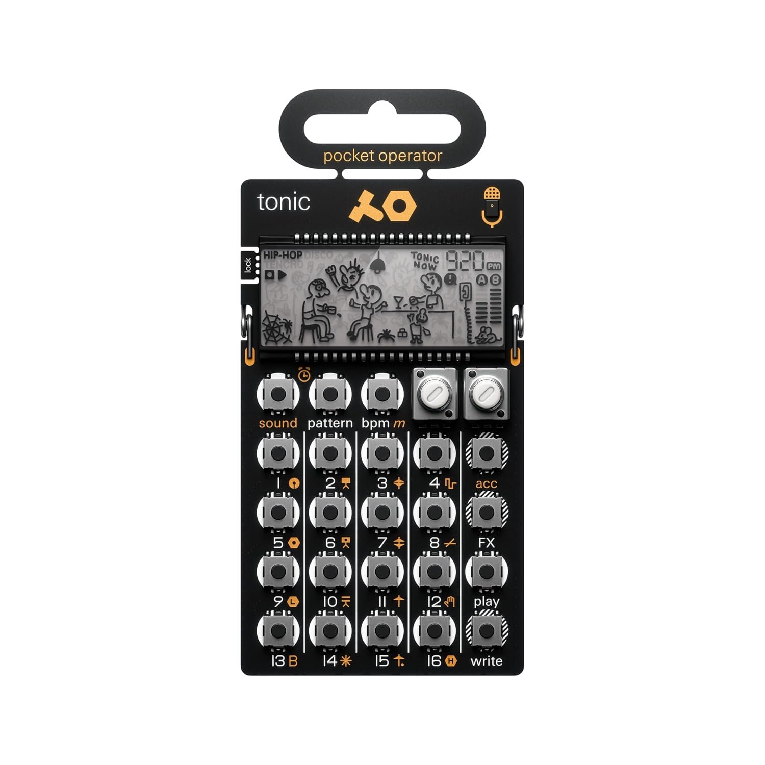 Teenage Engineering PO-32 Tonic Drum Synthesizer and Sequencer, Gold/black