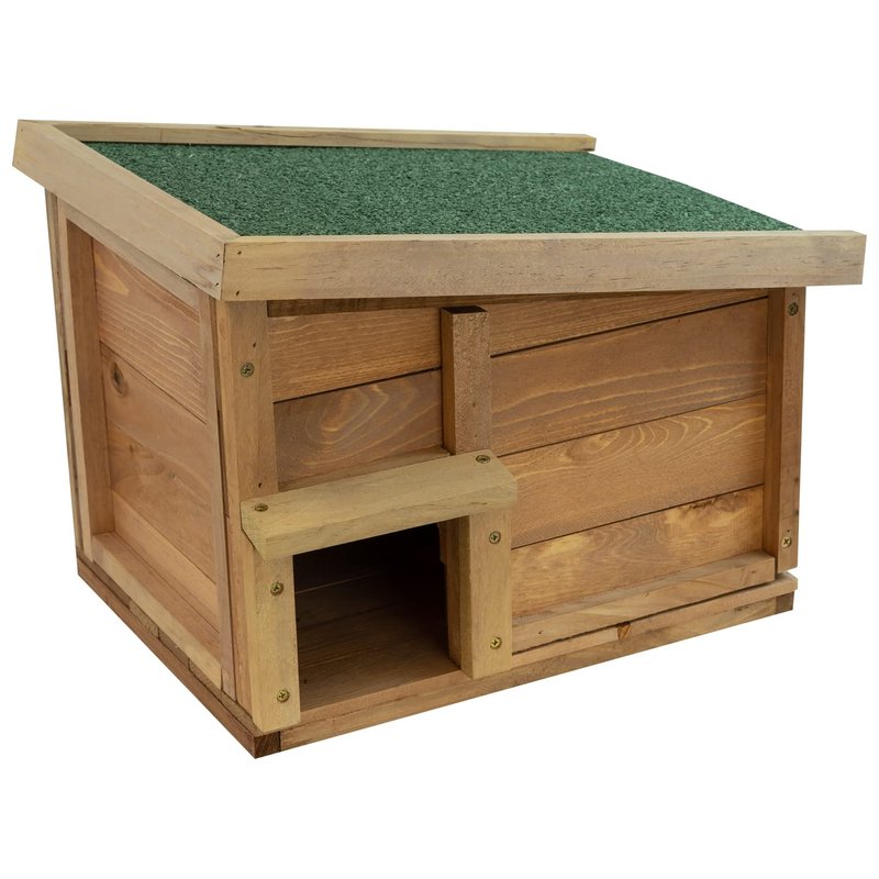 Woodside Hedgehog House & Hibernation Shelter, Safe & Secure Predator Proof Outdoor Habitat/Feeding Station