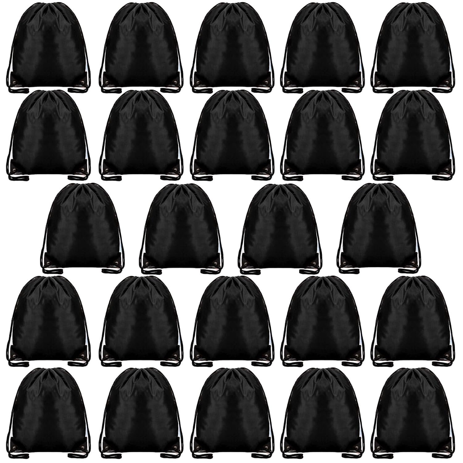 YOSERA 24 Pcs Drawstring Bag,Drawstring Backpack Bags for Gym School Travel Picnic Storage Kids Adults,Pe Sport String Backpack Gift Bags for Girls Boys