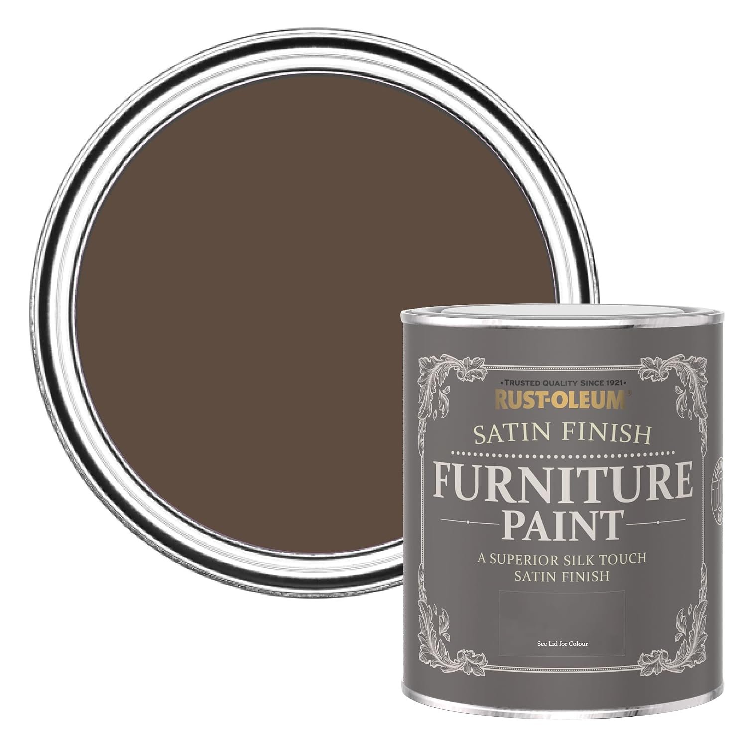 Rust-Oleum Furniture Paint in Satin Finish - Coffee Bean 750ml