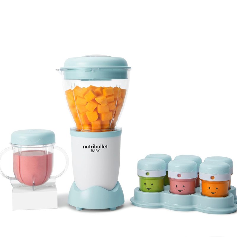 nutribullet Baby Food Processor - 18 Piece Complete Set - Stay Organised with Date Markers - Take Complete Control - Prepare, Blend & Puree Fresh Ingredients with Ease, White