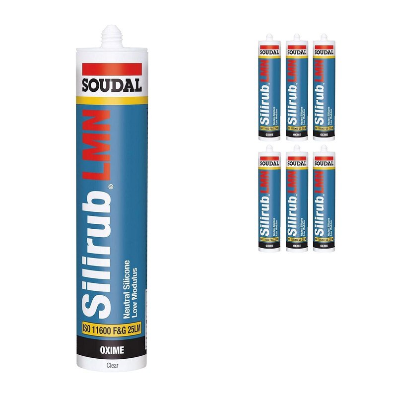 Clear Soudal Silicone Sealant Slirub LMN All Purpose External Low Modulus Neutral Cureal Low Modulus Neutral Cure