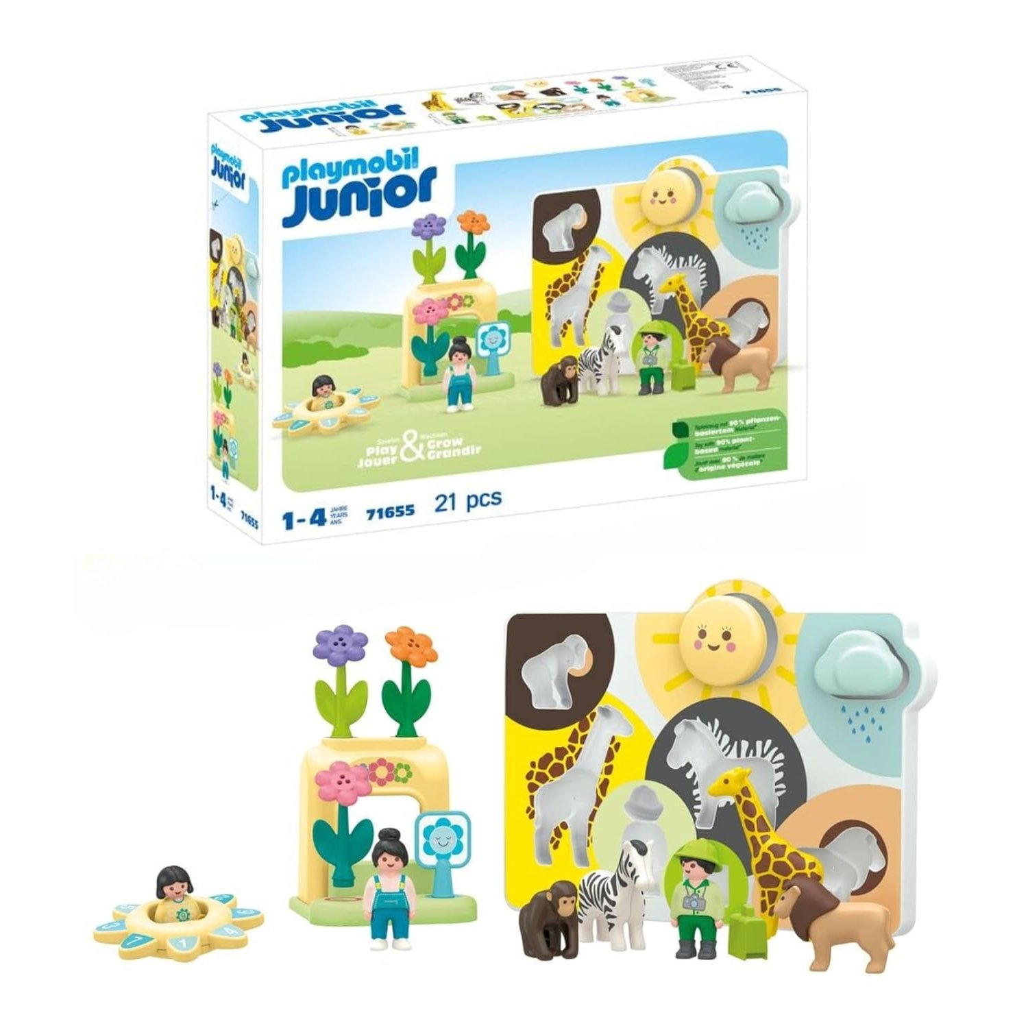 Playmobil | JUNIOR | My first Toy from 1 year | Gift for toddlers | Promotes color matching, animal names & first numbers | Sustainable toy with sorting function & accessories | 71655