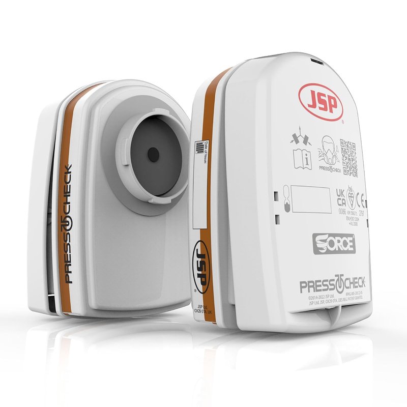 JSP PressToCheck™ A2P3 Combination Filters (1 Pair) - for Force 8 Half Mask & Force 10 Full Face Respirator - Organic Gases, Vapours, Odours, Dust - DIY & Industrial - EN143 & EN14387