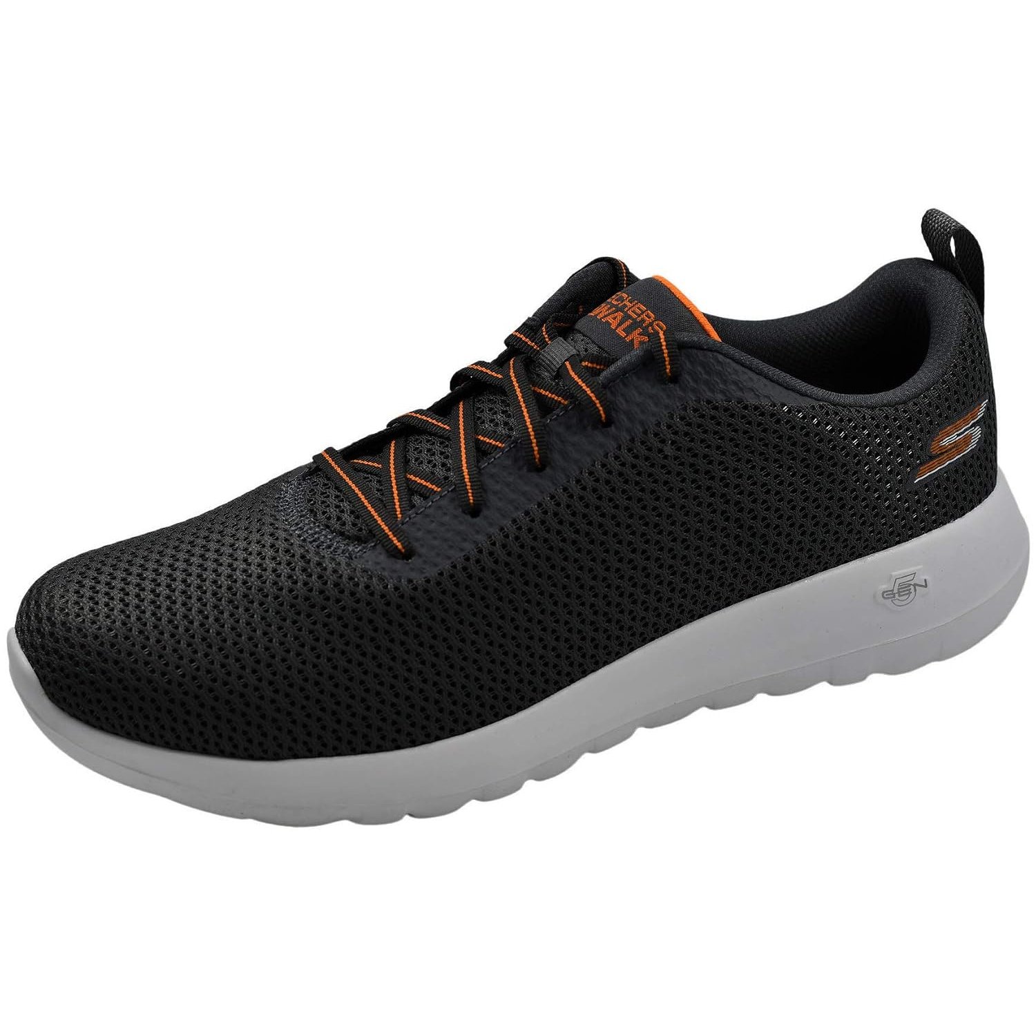 Skechers Men's Go Walk Max - Effort Walking Shoes, Charcoal/Orange, 14 X-Wide