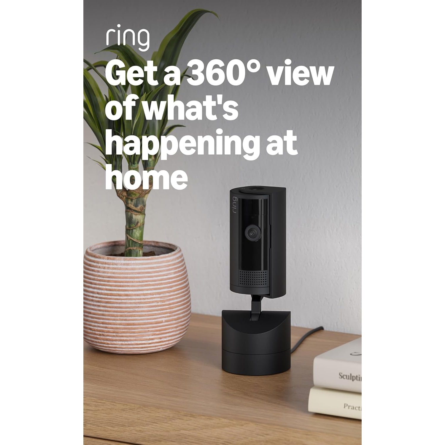 Ring Pan-Tilt Indoor Camera | Plug-In Pet Security Camera | 360° pan & 169° tilt coverage, Manual Privacy Cover, HD video, Two-Way Talk, Wi-Fi | 30-day free trial of Ring Subscription Plan