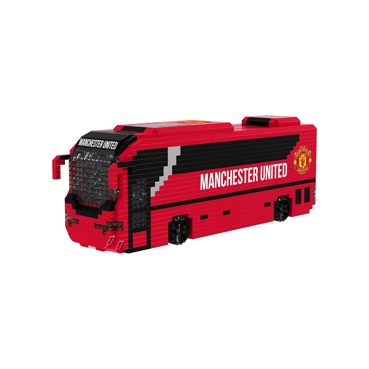 FOCO Officially Licensed Manchester United FC Football BRXLZ Bricks 3D Coach Toy Model - Premier League Construction Toy - 1347 Pieces - Ages 12+ - Sports Merchandise