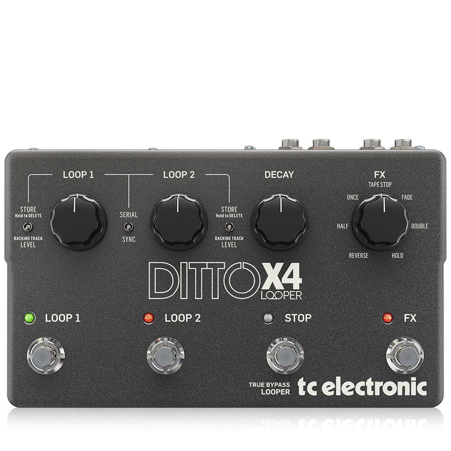 TC Electronic DITTO X4 LOOPER Simple and Intuitive Dual-Track Guitar Looper Pedal with Powerful Loop Effects, Compatible with PC and Mac