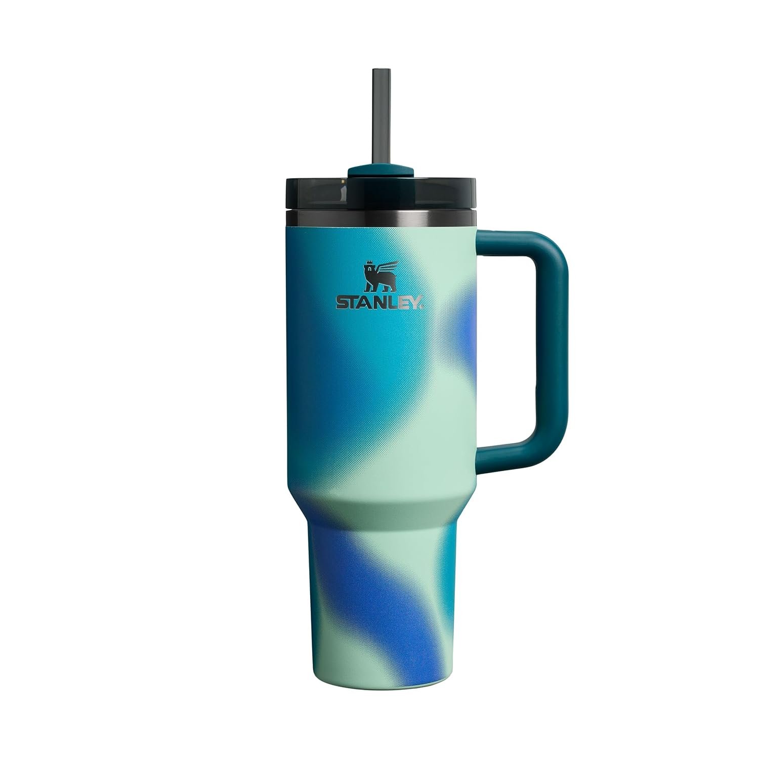 STANLEY Quencher H2.0 Flowstate Tumbler 1.2L – Cold for 11 Hours – Iced for 48 Hours – Metal Water Bottle with Straw, Handle and Lid – Dishwasher Safe – Travel Mug for Cold Drinks – Coastal Teal