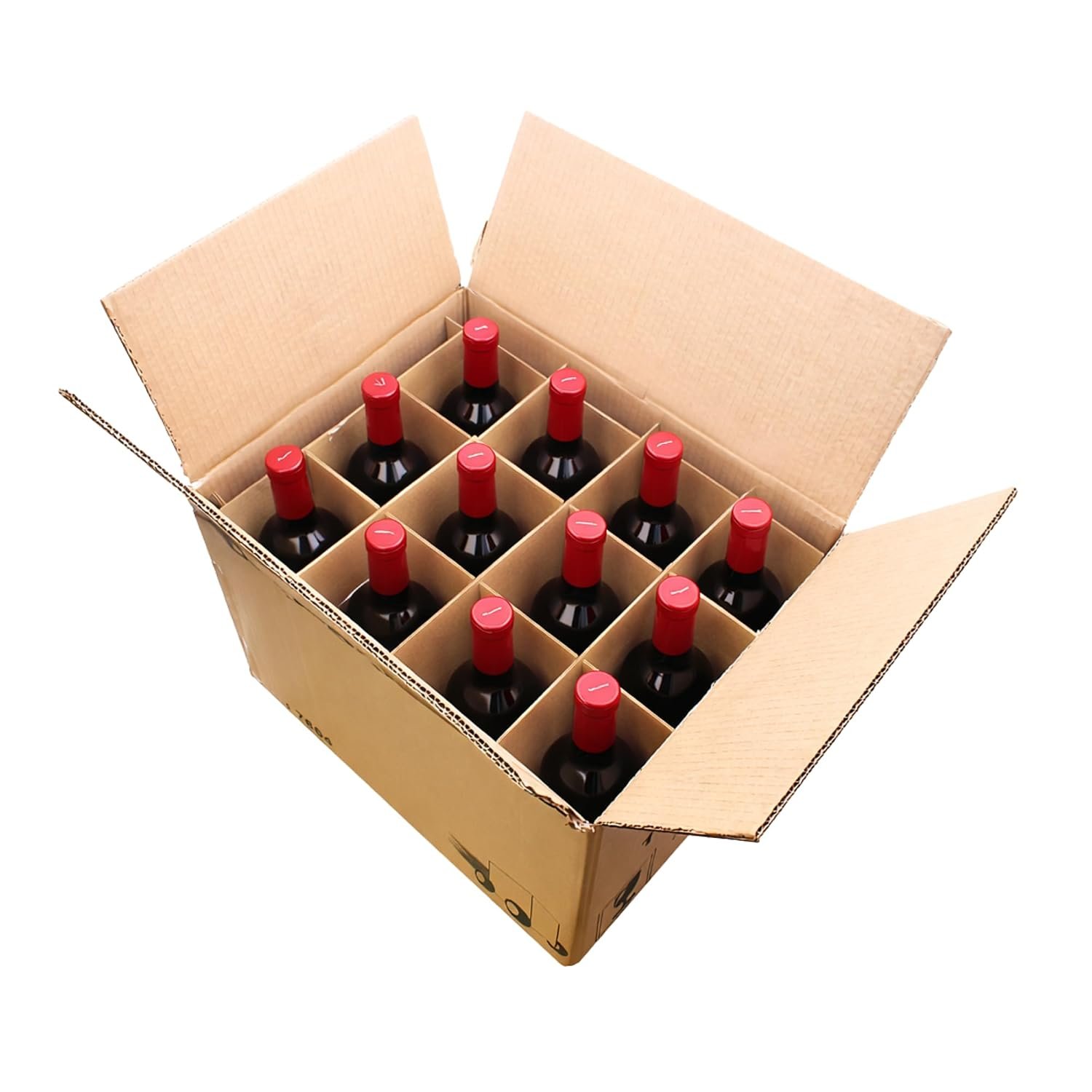 SelfHold Double Wall 12 Bottle Wine Shipping Box with HandHoles and Dividers (450 x 350 x 310mm) - Cardboard Boxes For 12 Bottles | Wine Storage Boxes (5)