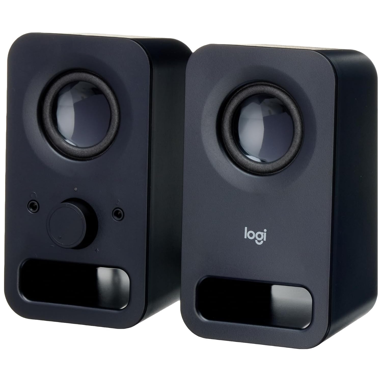 Logitech Z150 PC Speaker, Stereo Sound, 2 Speakers, 6 Watts Peak Power, 3.5mm Input, Right Speaker Controller, Headphone Jack, UK Plug, PC/TV/Mobile Phone/Tablet - Black