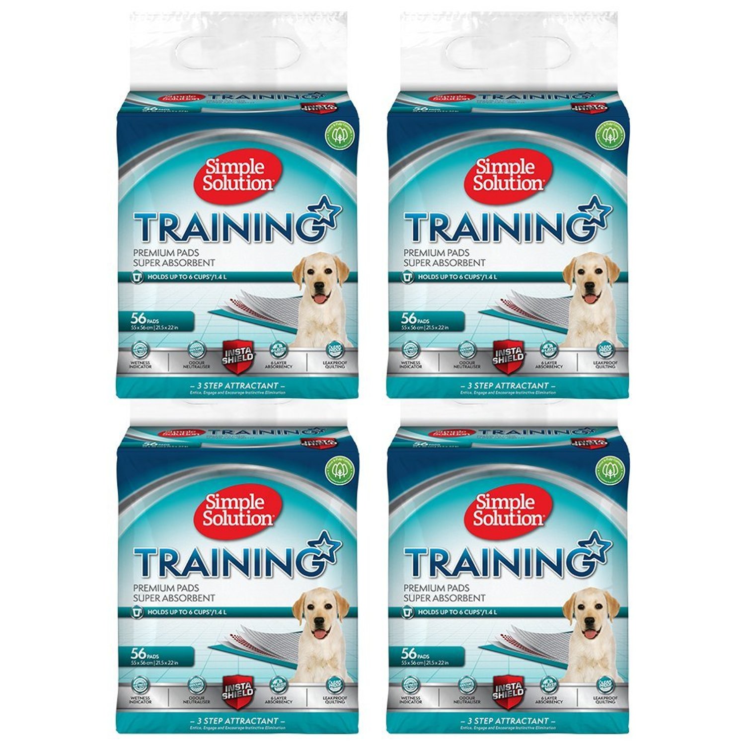 Simple Solution Absorbent Premium Dog and Puppy Training Pads -Pack of 224