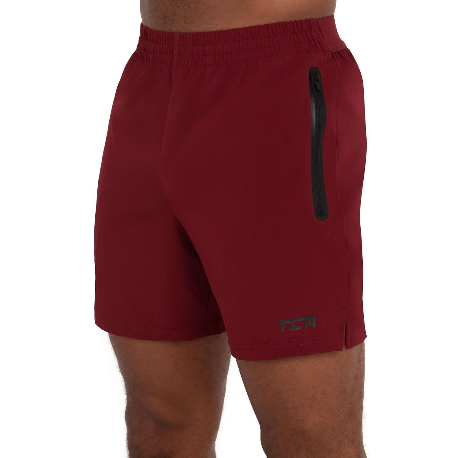 TCA Elite Running Shorts Men - Gym Shorts Men - Mens Short with Zip Pockets - Sports Short Mens with Zipped Phone Pocket - Asphalt, S