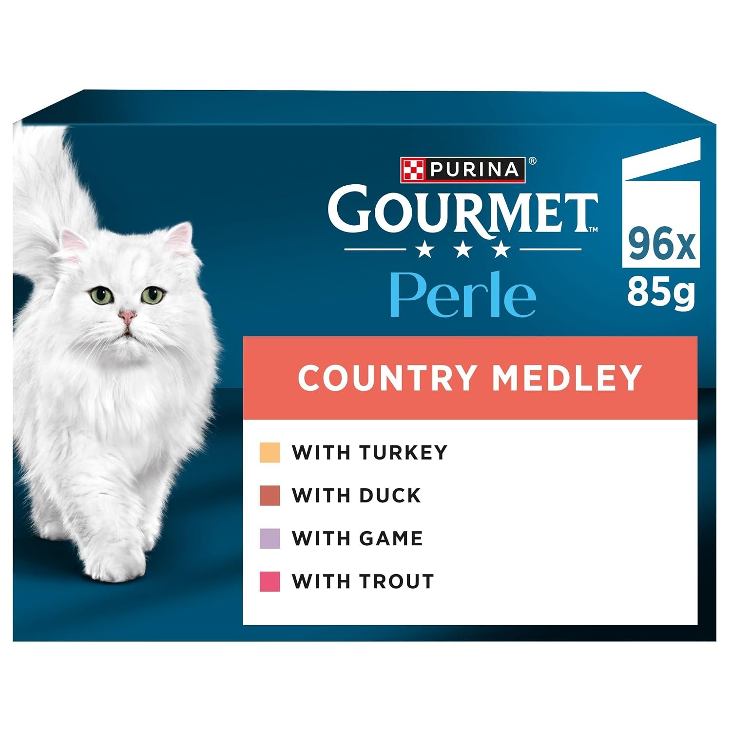 GOURMET Perle Country Medley Mini Fillets in Jelly Wet Cat Food 96x85g