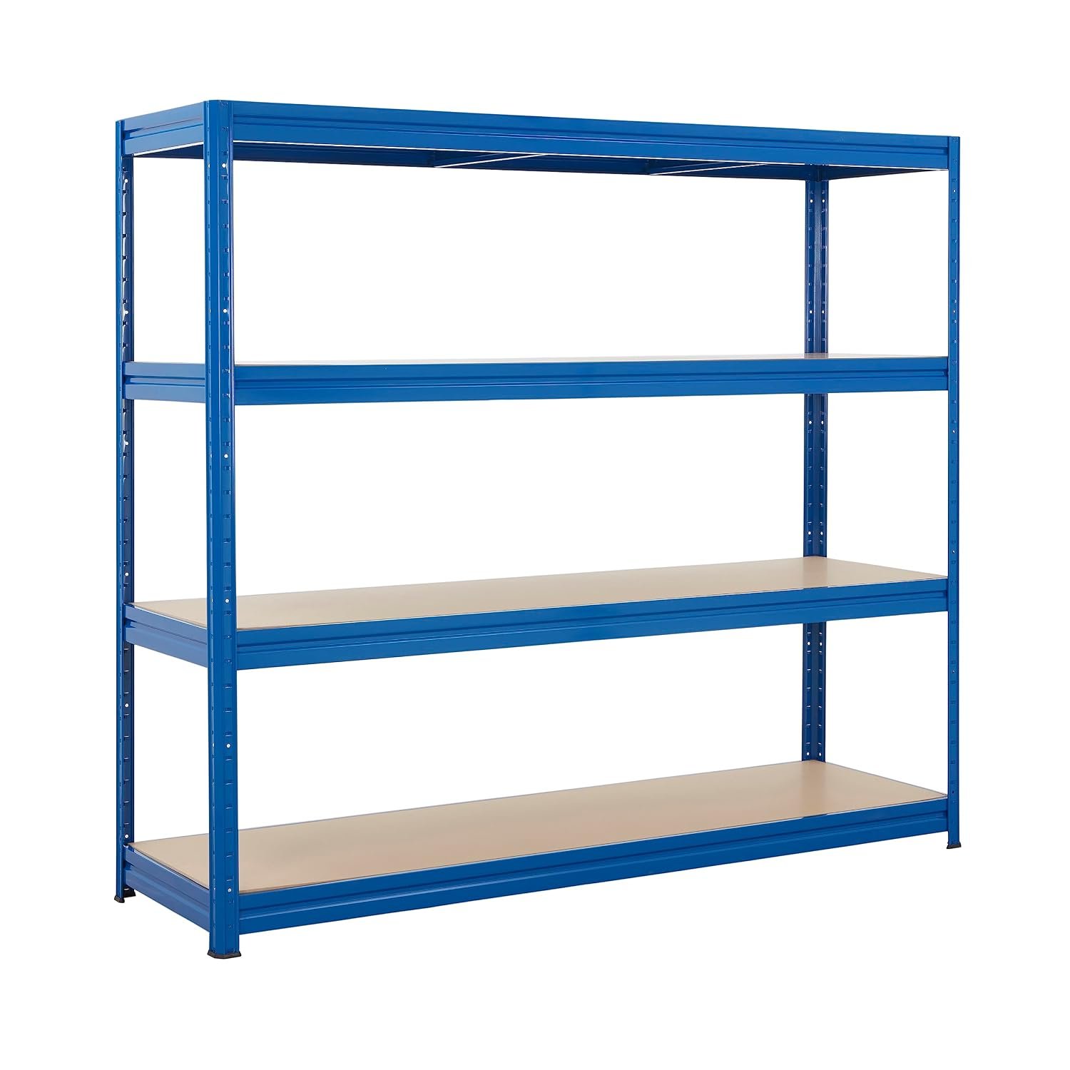 BiGDUG Heavy Duty Garage Shelving Unit - 500kg Per Shelf (2000kg Per Bay) - 177x200x60 cm - 4 Tier Storage Shelves - Blue - Shed Shelving