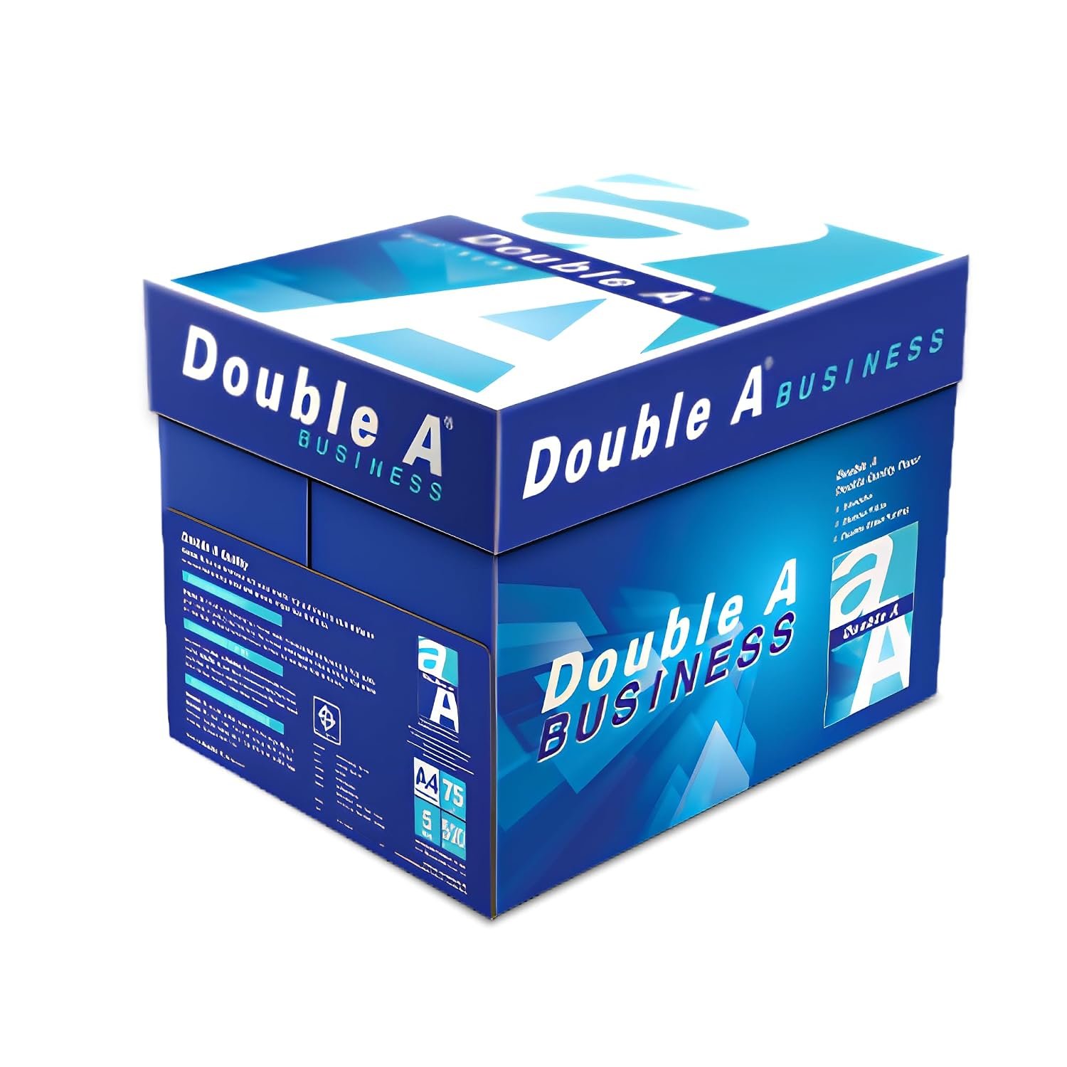Double A Premium A4 Printing Paper - 80gsm Bright White Copy Paper - Bulk Box of 2,500 Sheets - Jam-Free Multipurpose Printer Paper for Laser & Inkjet Copiers - Home Office Stationery