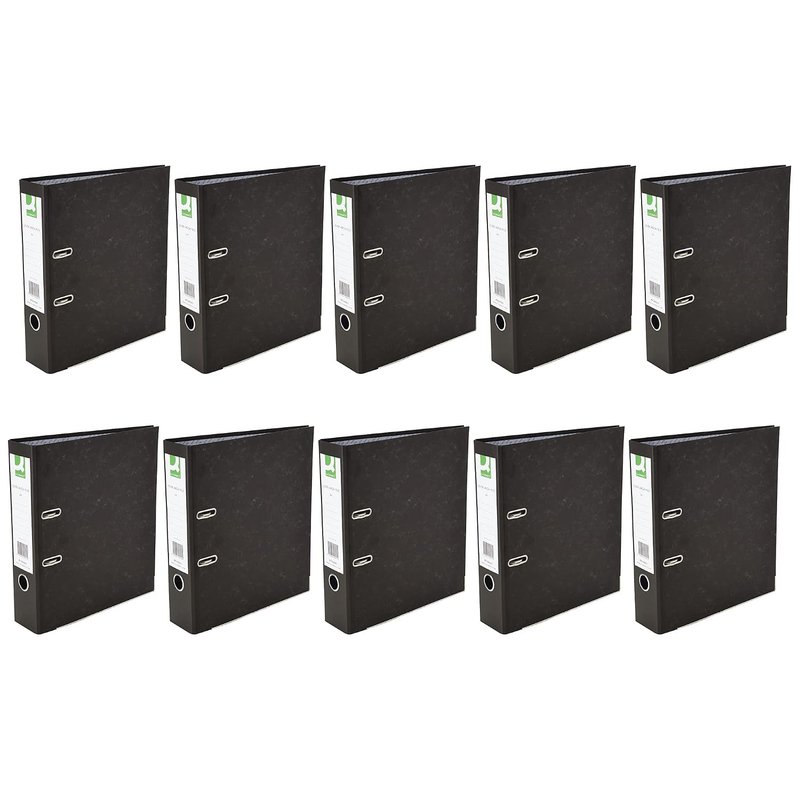 Q-Connect Lever Arch File A4 Black (10 Pack) KF20001